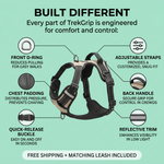 TrekGrip – No-Pull Dog Harness + Leash Set 6