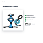 What you get: TrekGrip harness and matching leash set, $49.99